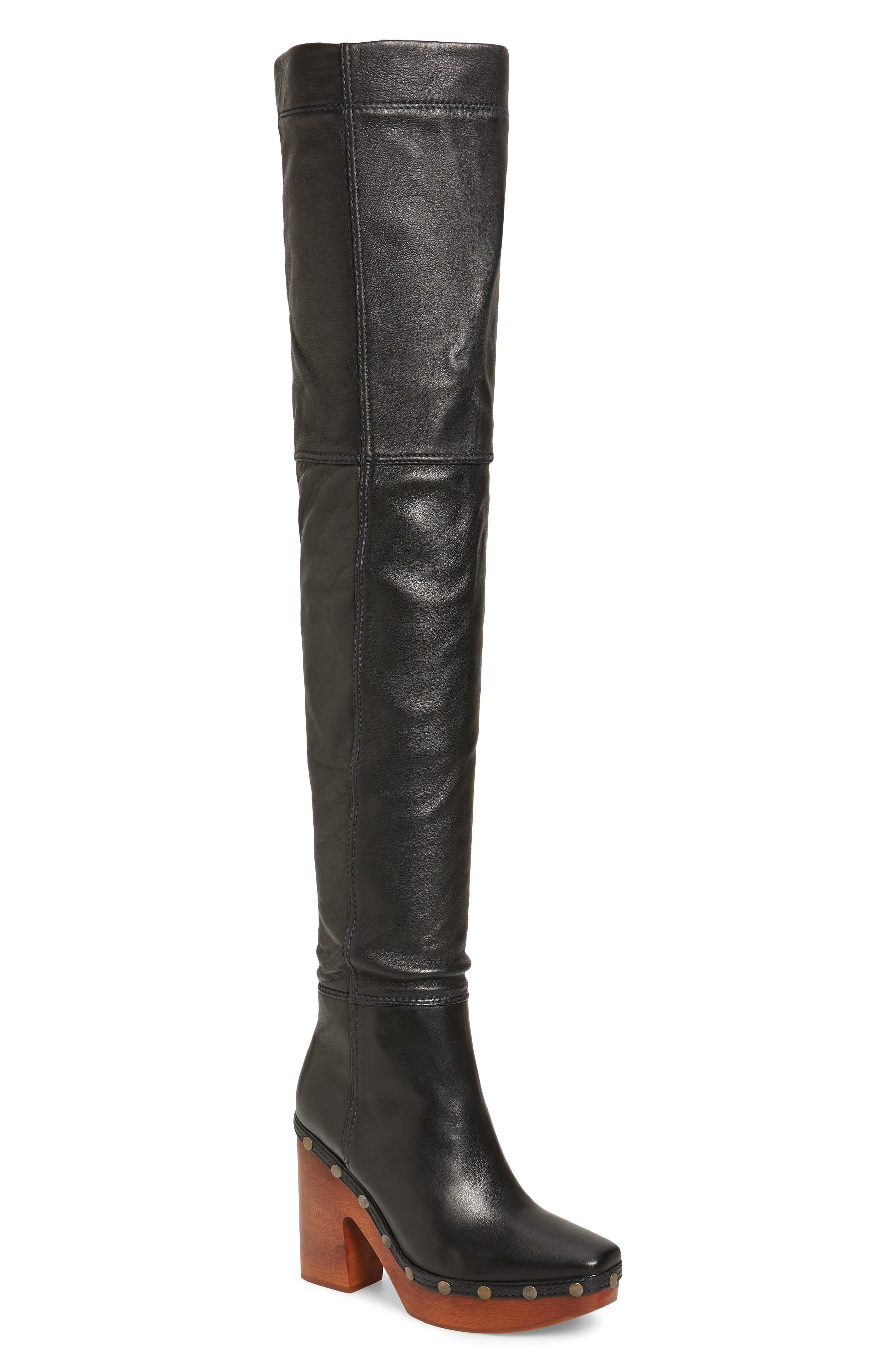Jacquemus Les Bottes Sabots Hautes Thigh High Boot, Main, color, 