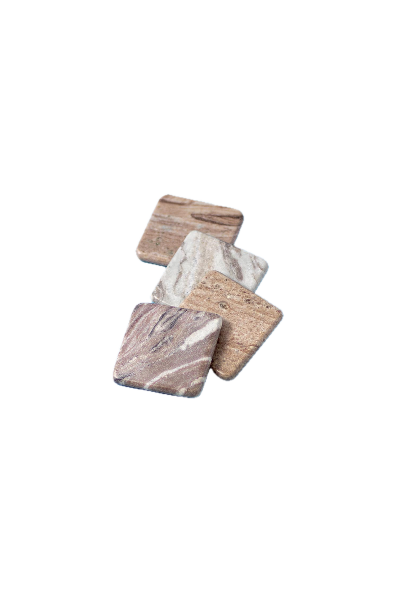 Be Home Waterfall Square Coasters - Set of 4, Main, color, Marble