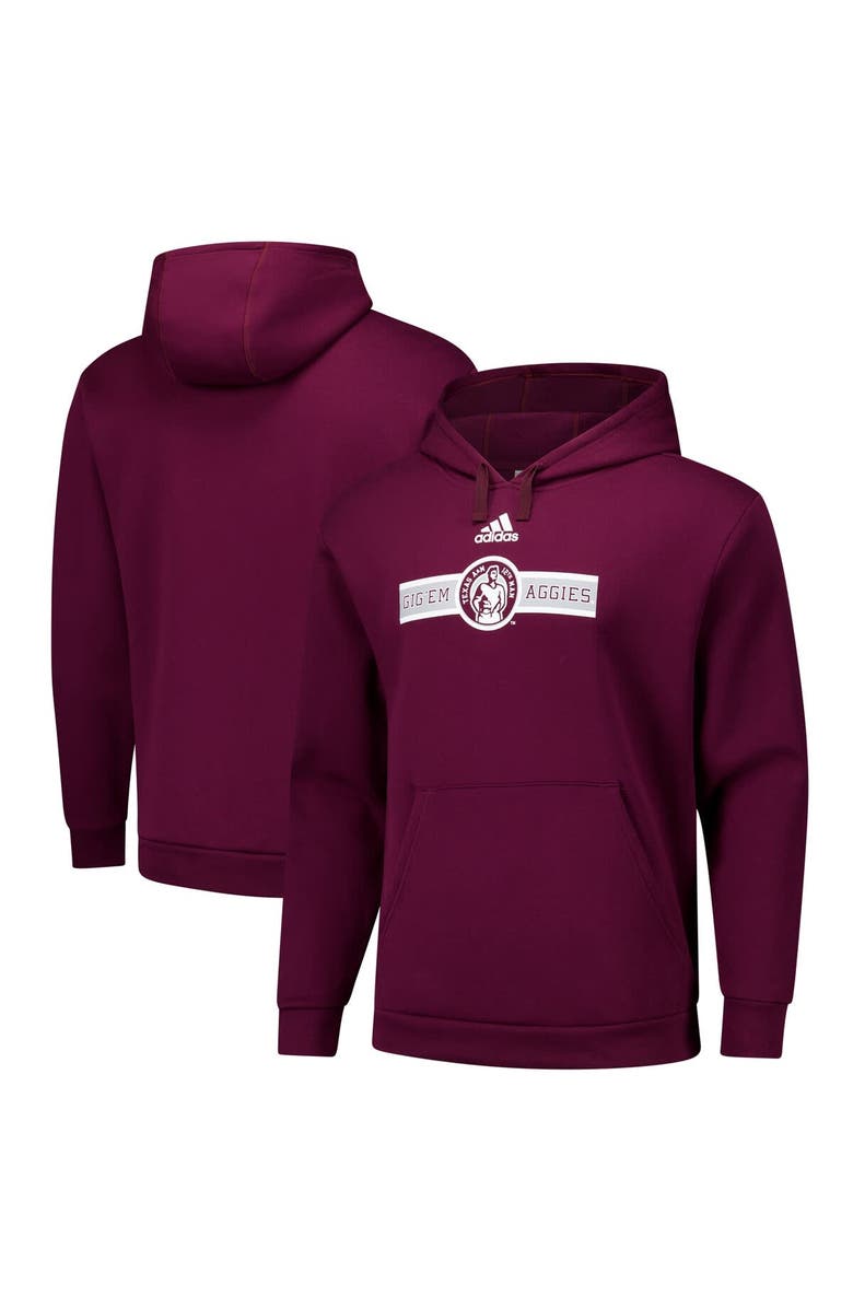 adidas Men's adidas Maroon Texas A&M Aggies Hero Fleece Pullover Hoodie, Alternate, color, Maroon