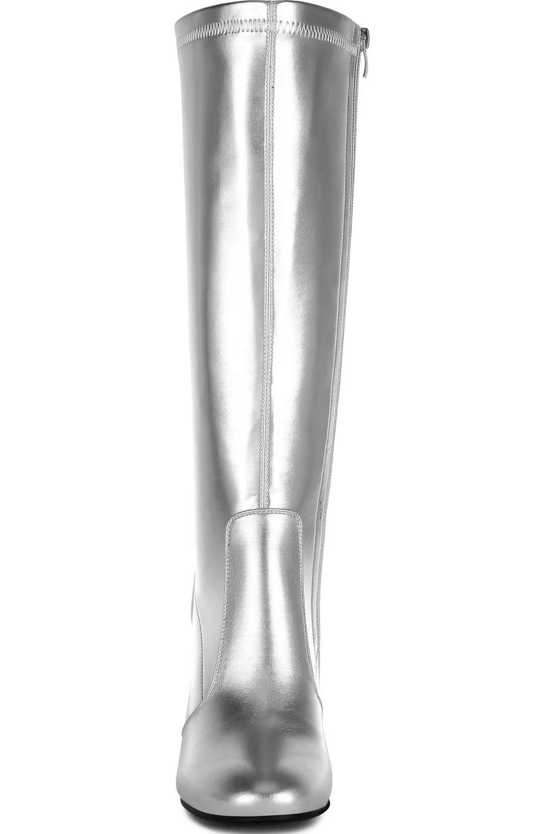 Rag & Co Halara Water Repellent Knee High Boot, Alternate, color, Silver