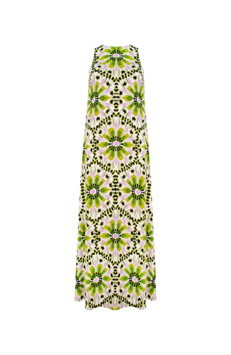 Ro&Zo Sleeveless Print Maxi Dress, Alternate, color, Green Mosaic