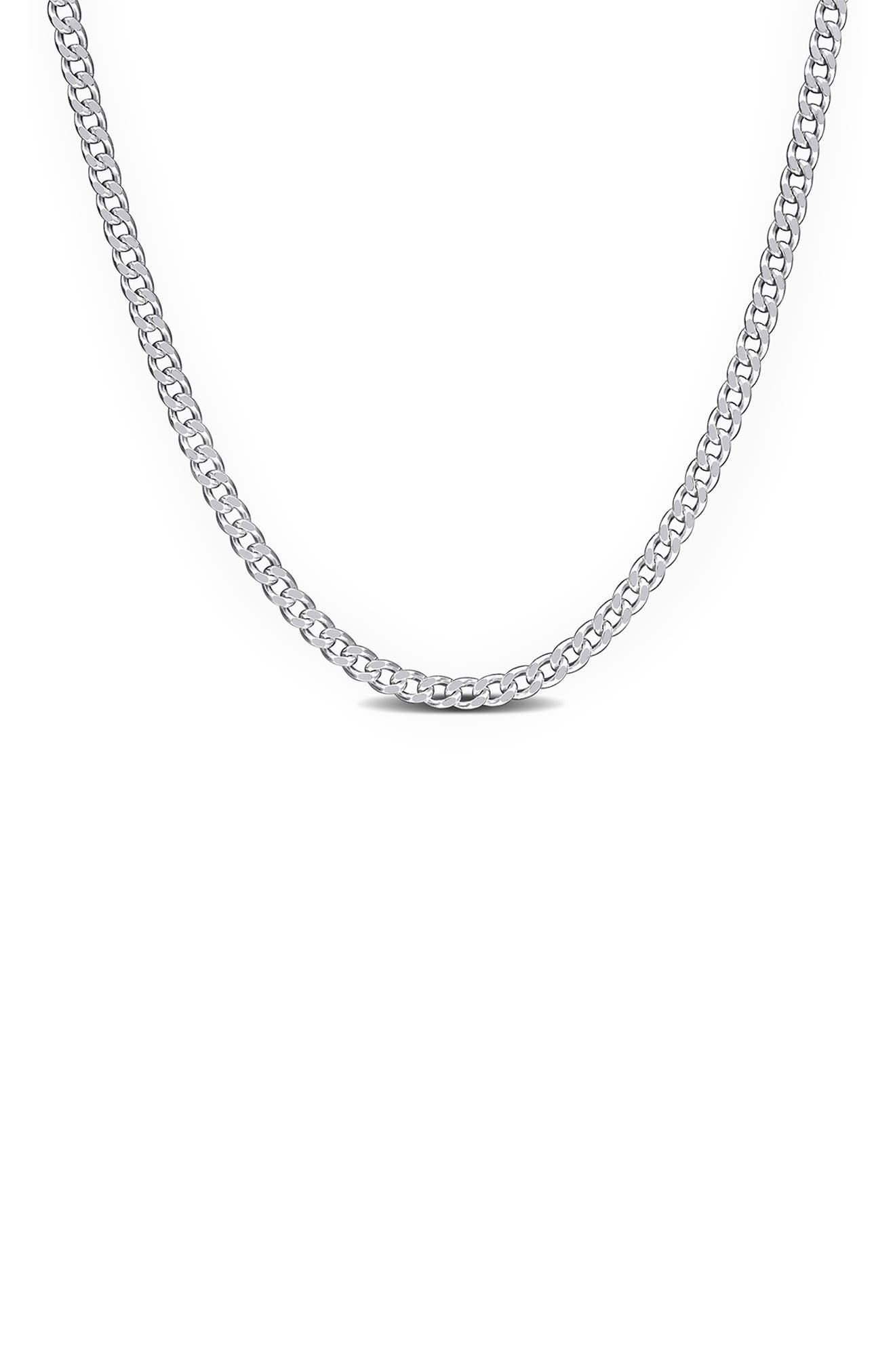 Sterling Silver 1.4mm Curb Chain Necklace