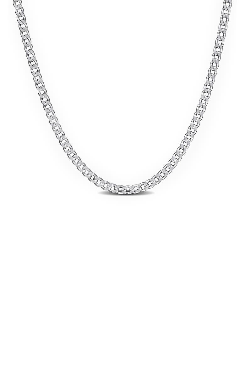 DELMAR Sterling Silver 1.4mm Curb Chain Necklace, Main, color,