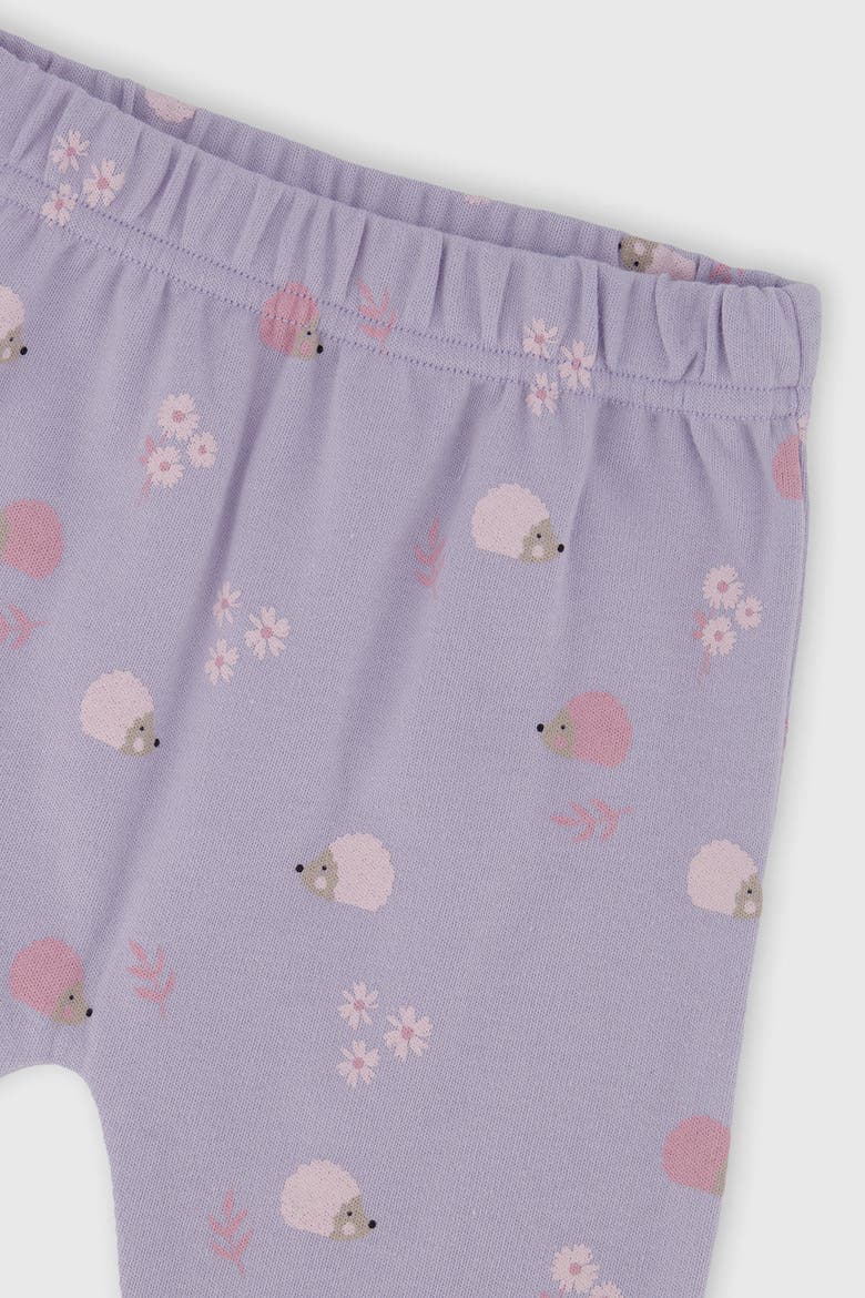 Organic Cotton Hedgehog Pants and Long Sleeve Top Set, Alternate, color, Violet