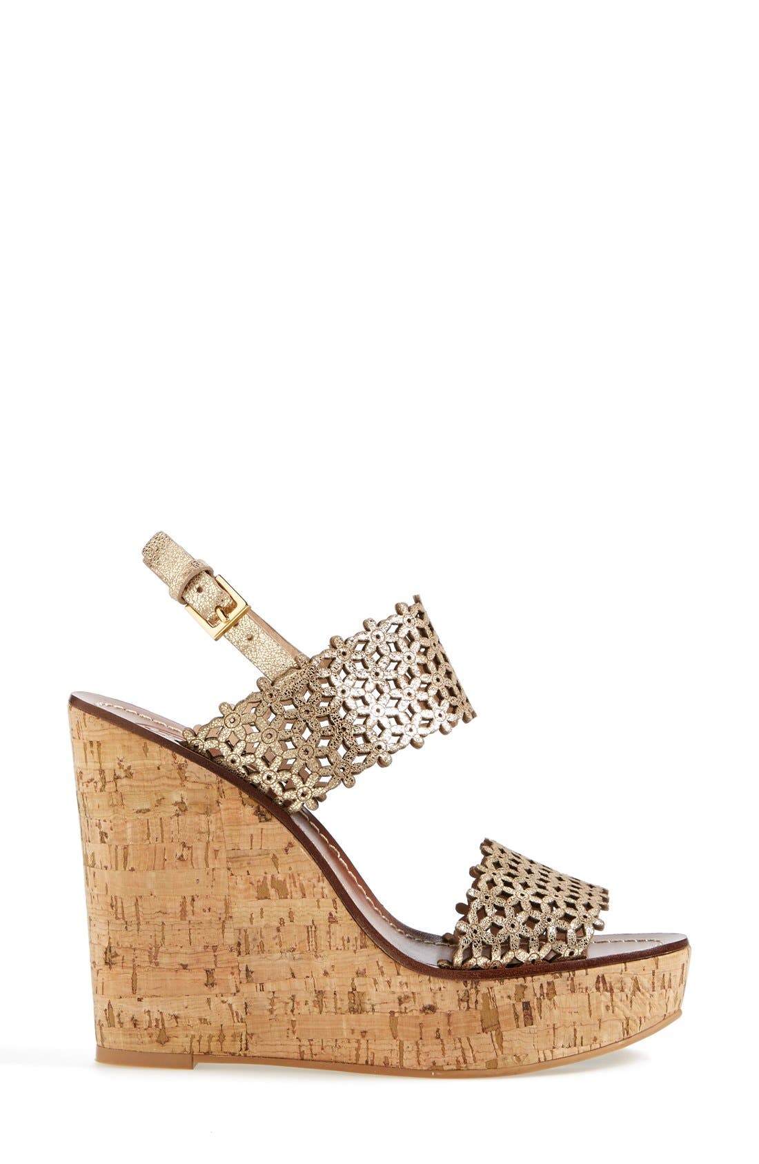 Tory Burch 'Daisy' Platform Wedge Sandal, Alternate, color, 