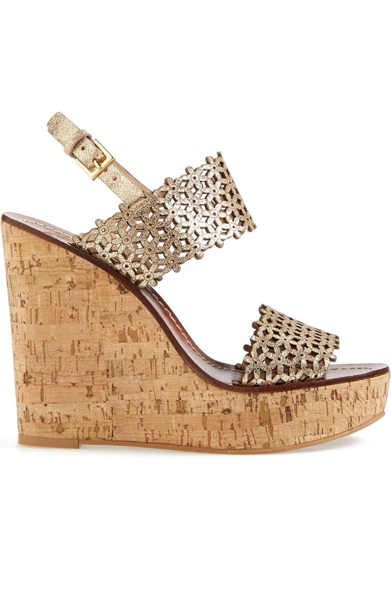 Tory Burch 'Daisy' Platform Wedge Sandal, Alternate, color,