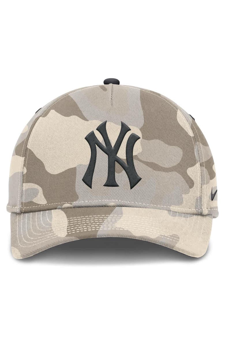 Nike Men's Nike Natural New York Yankees Camo Pack Rise Adjustable Hat, Alternate, color, 