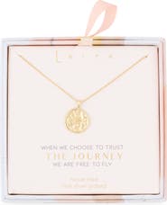 Leith Compass Disc Pendant Necklace