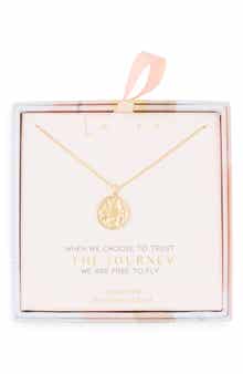 Leith Compass Disc Pendant Necklace