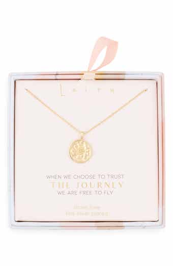 Leith Compass Disc Pendant Necklace