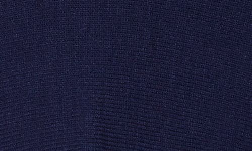 T Tahari Hooded Three Quarter Sleeve Sweater In Loyal Navy