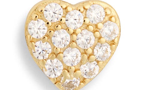 Argento Vivo Cubic Zirconia Heart Earrings & Mama Pendant Necklace Set In Gold