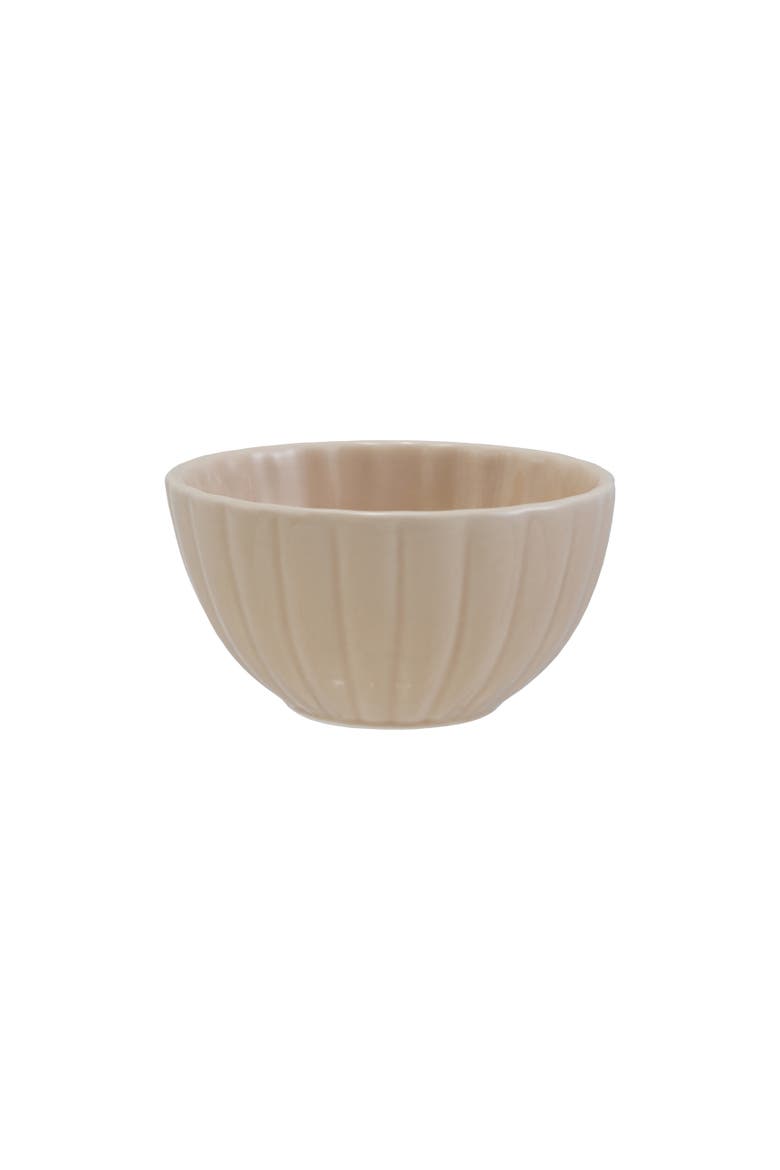 Ribbed Bowl with Reactive Glaze, Main, color, Pink