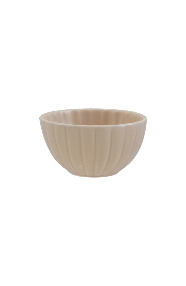 Storied Home Ribbed Bowl with Reactive Glaze, Main, color, Pink