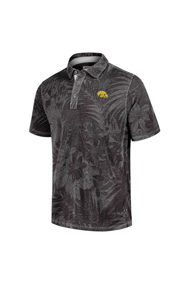 Men's Tommy Bahama Black Iowa Hawkeyes Big & Tall Sport Santiago Paradise Polo, Alternate, color, Black