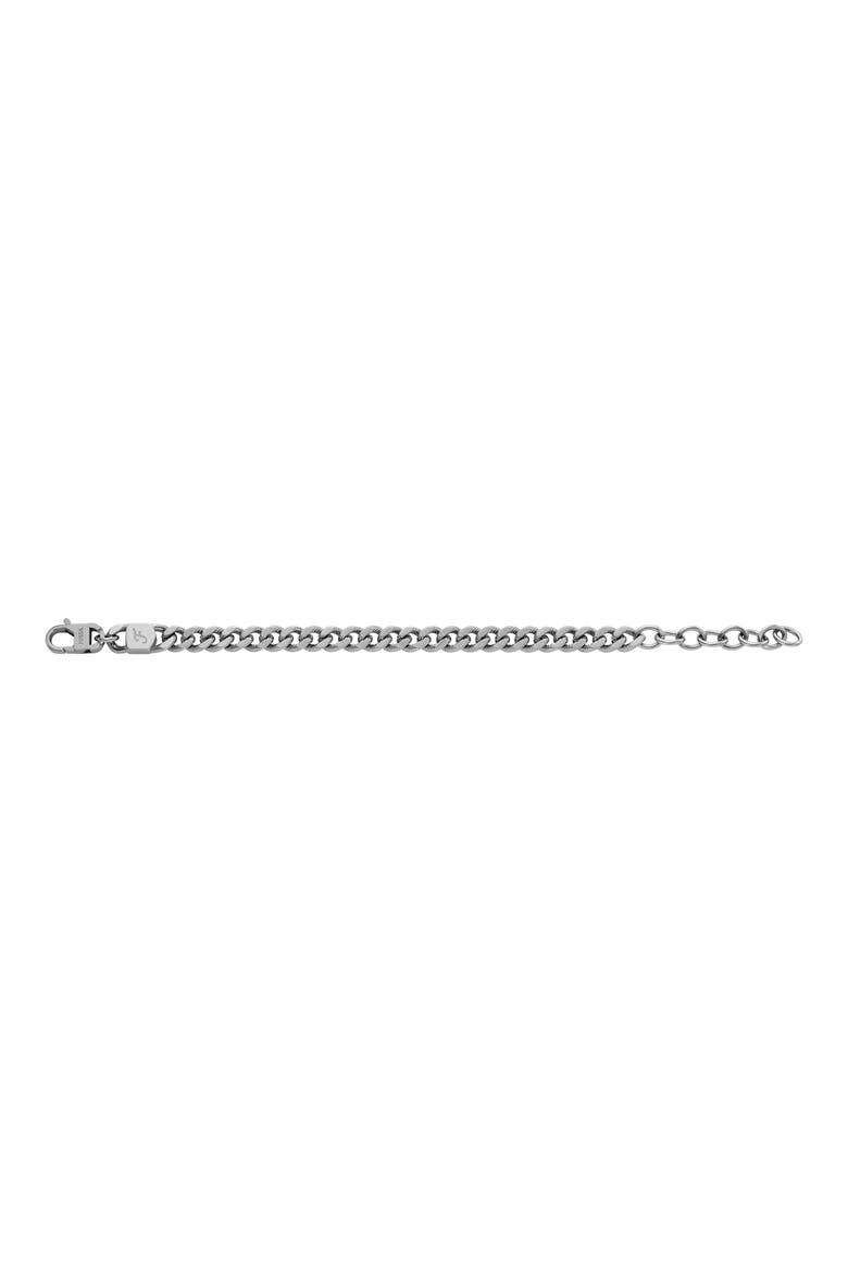 Men's Harlow Linear Texture Chain Bracelet, Alternate, color, SILVER
