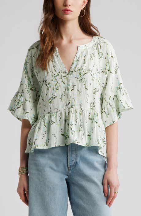Ruffle Peplum Top
