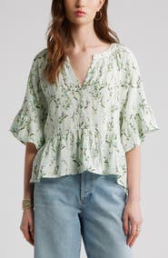 Treasure & Bond Ruffle Peplum Top