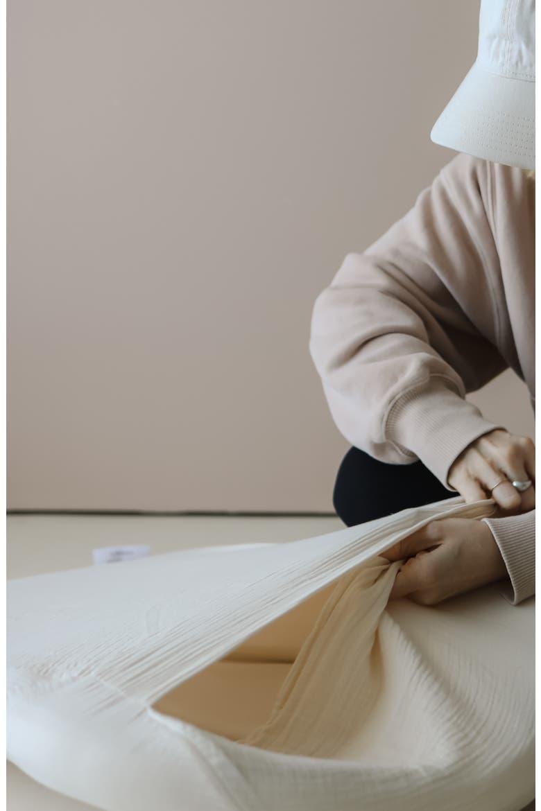 Lounger Curve Muslin Cover, Alternate, color, NATURAL