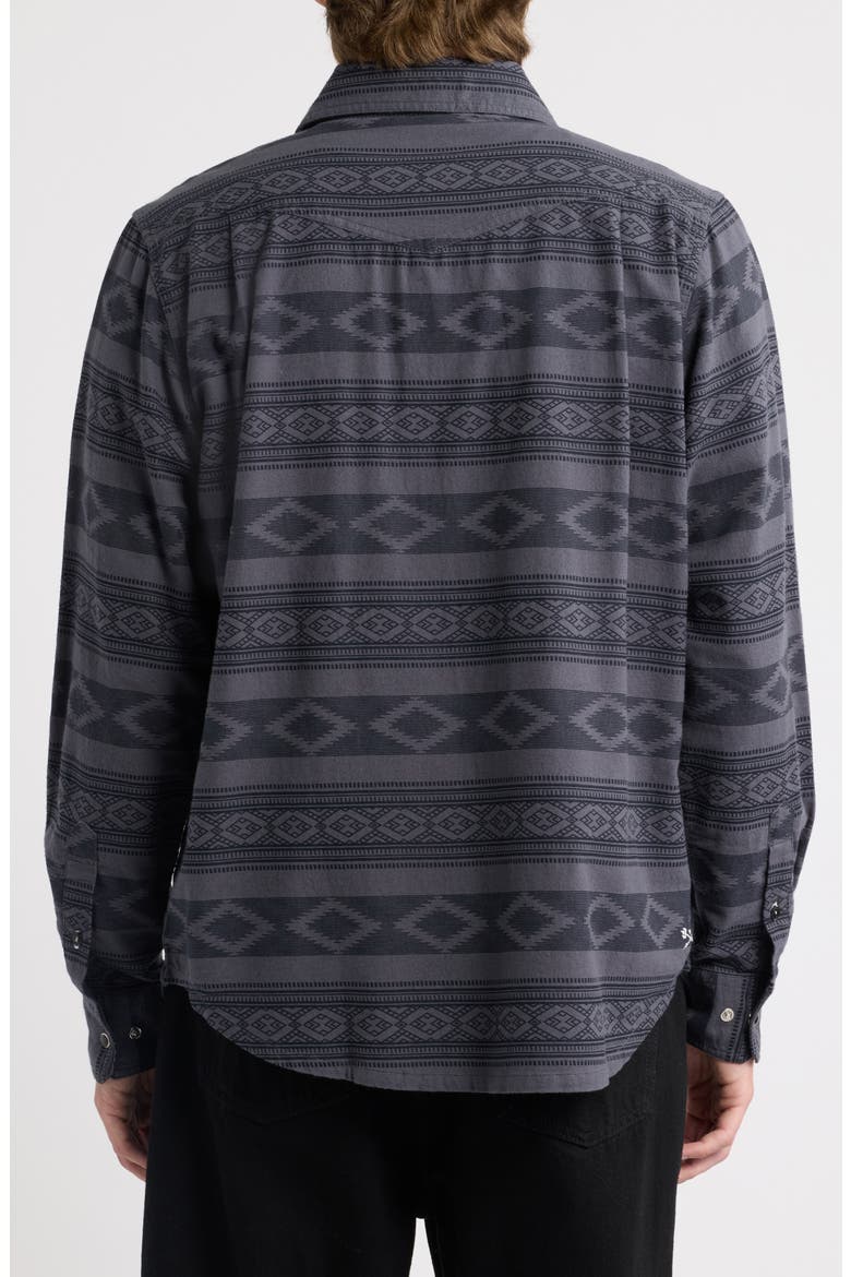 Austin Print Snap-Up Shirt, Alternate, color, INDIGO