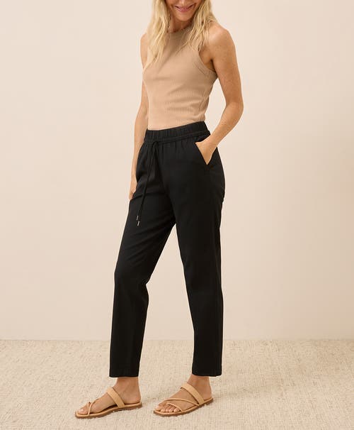 Pact Organic Cotton Daily Twill Drawstring Pant In Black
