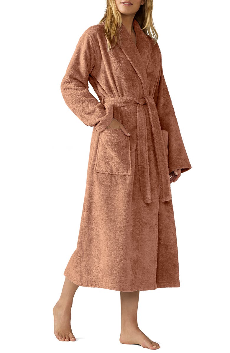 Coyuchi Gender Inclusive Cloud Loom<sup>™</sup> Organic Cotton Robe, Main, color, Praline