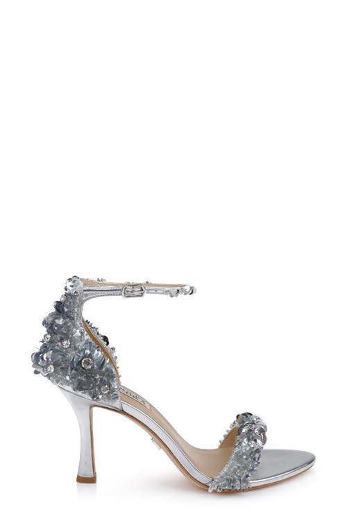 Badgley Mischka Collection Ankle Strap Sandal In Silver