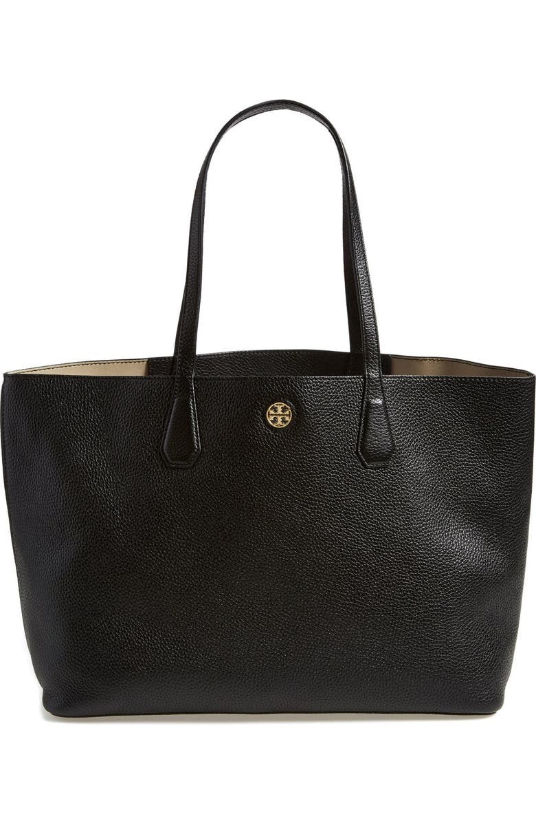 Tory Burch 'Perry' Leather Tote, Main, color,
