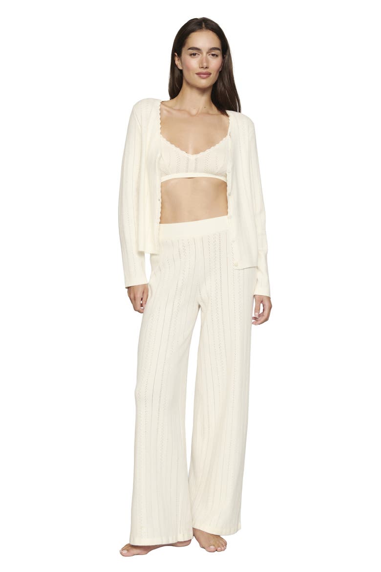 Pointelle Cardigan, Alternate, color, IVORY