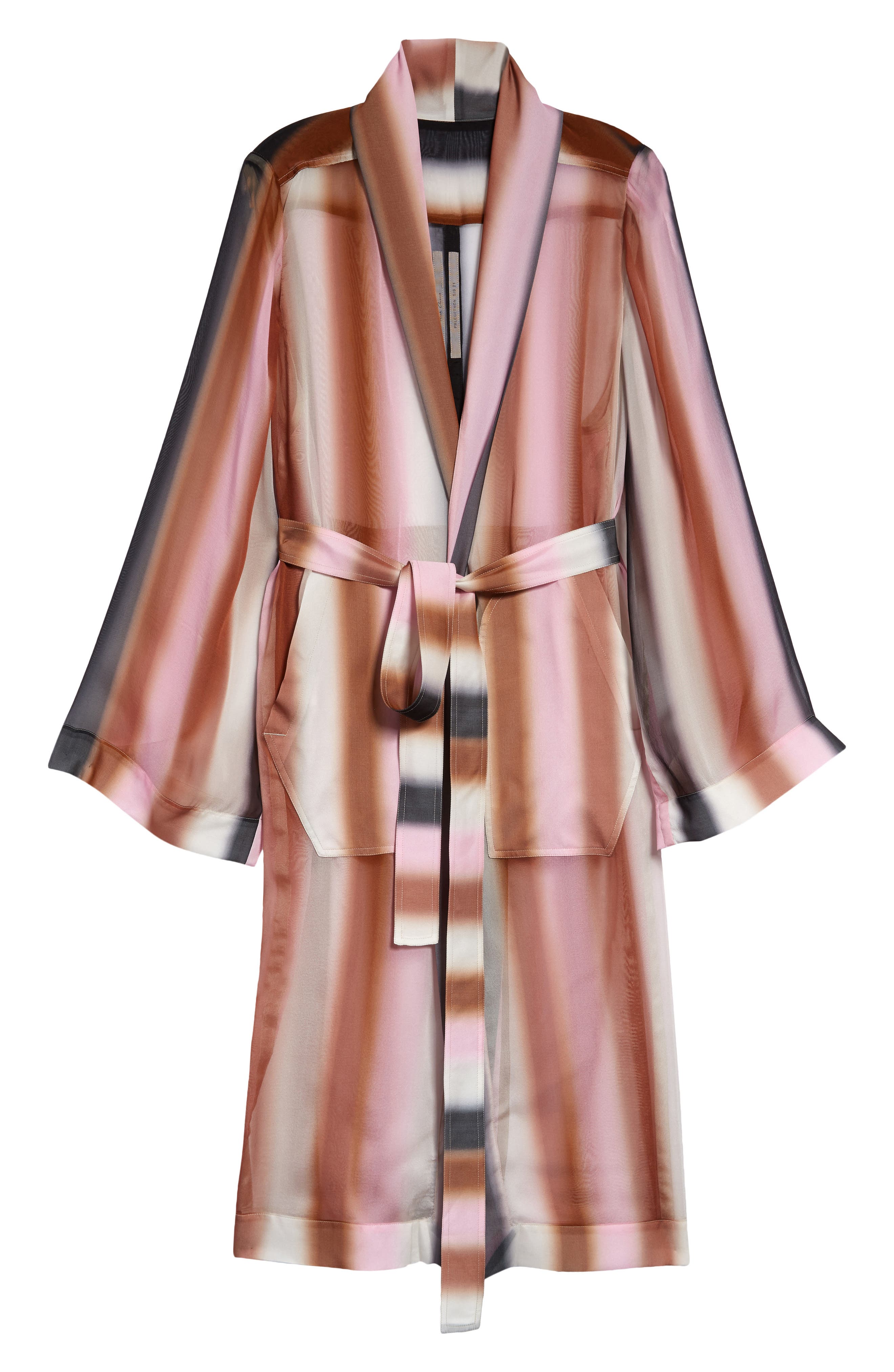 Rick Owens Dagger Dégradé Stripe Silk Robe (Women) | Nordstrom