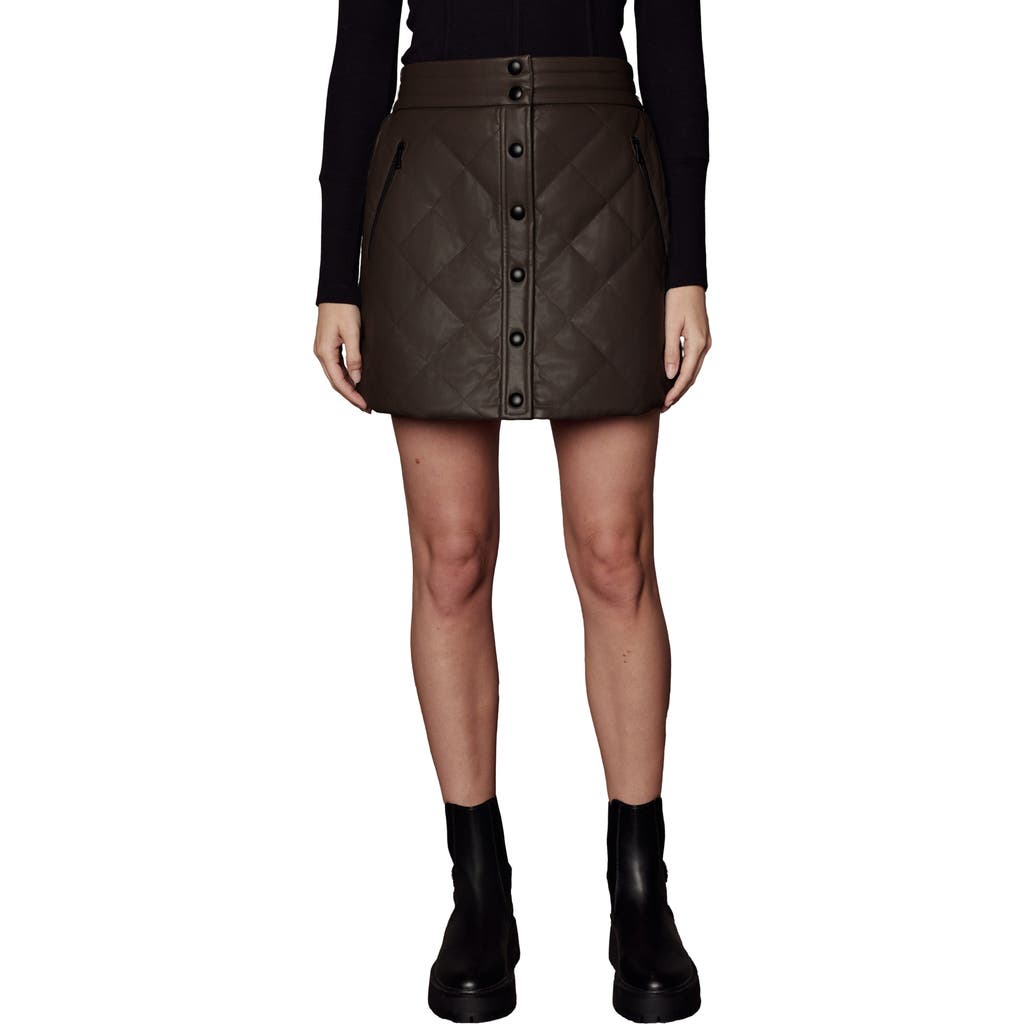 Alp N Rock Emilia Quilted Faux Leather Miniskirt In Black