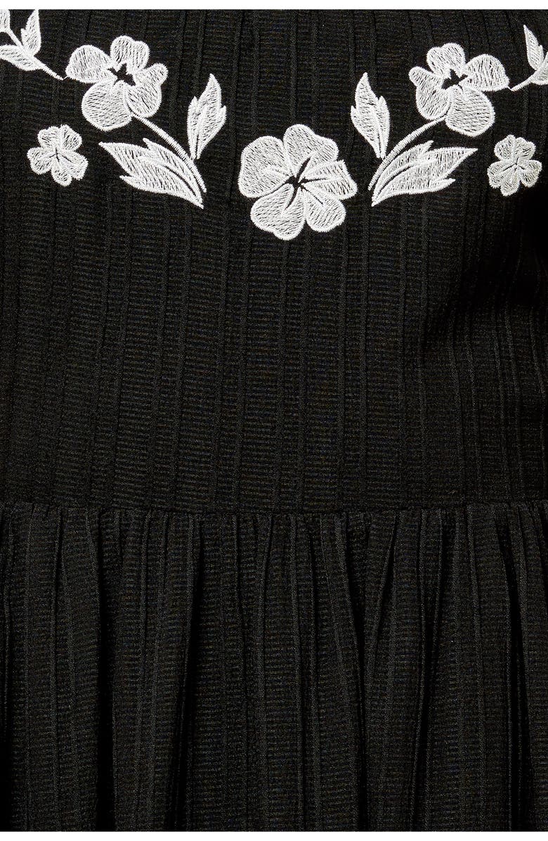 FLYING TOMATO Embroidered Fit and Flare Midi Dress, Alternate, color,