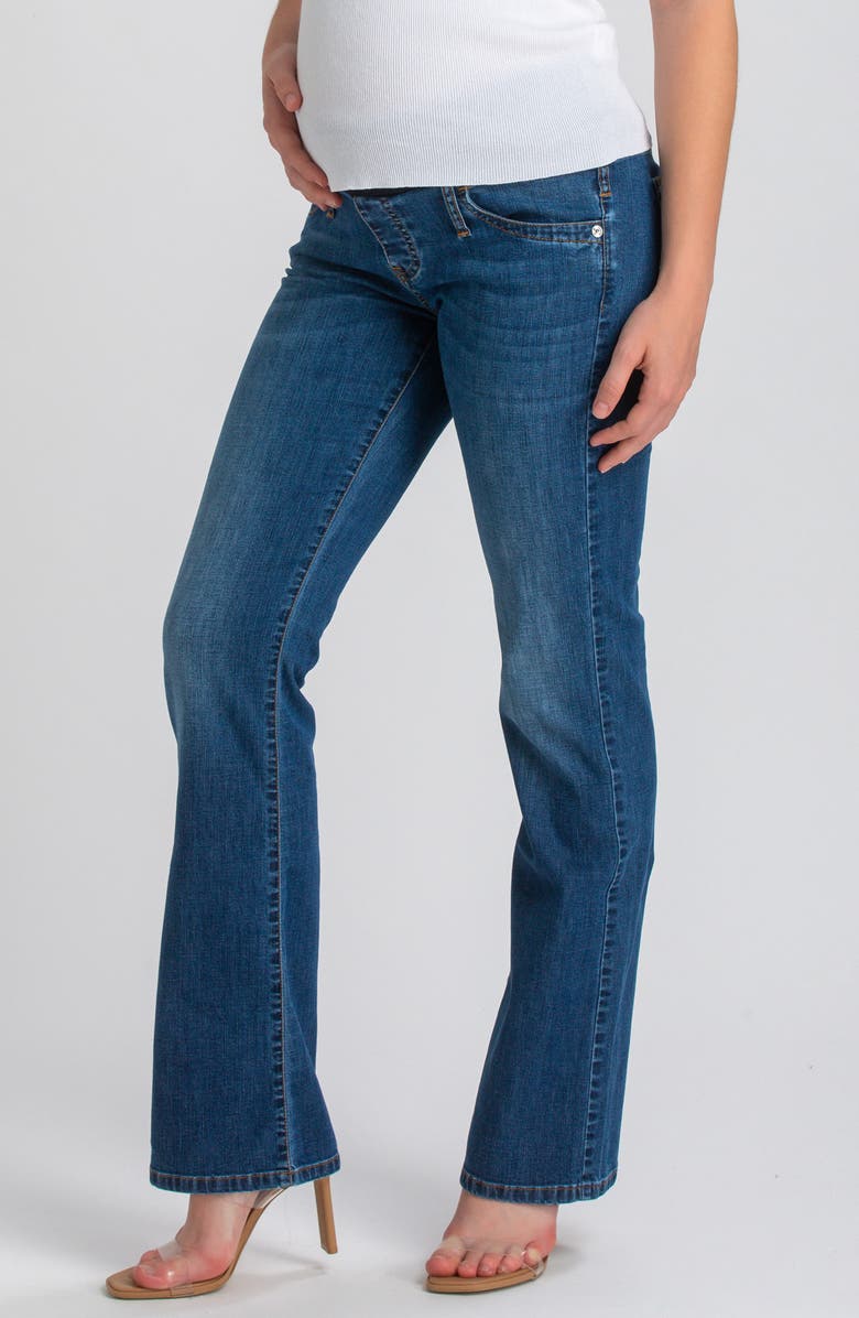 PIETRO BRUNELLI MATERNITY Over the Bump Slim Bootcut Maternity Jeans, Alternate, color, Blue