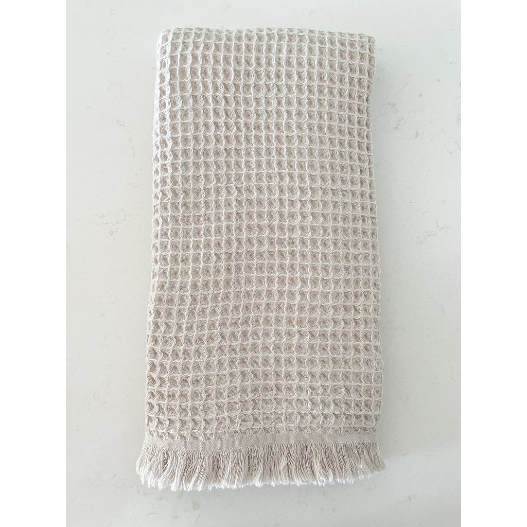 Anaya Turkish Cotton Waffle Bath Towels In Antique Beige