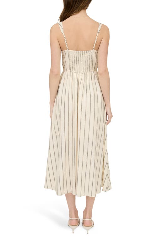 BLU PEPPER BLU PEPPER STRIPED MIDI SUNDRESS