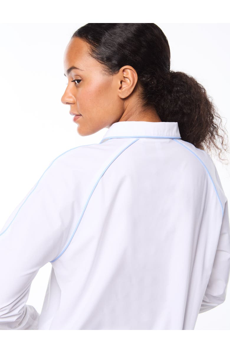 Sergio Tacchini Doni Long Sleeve Polo, Alternate, color, Brilliant White