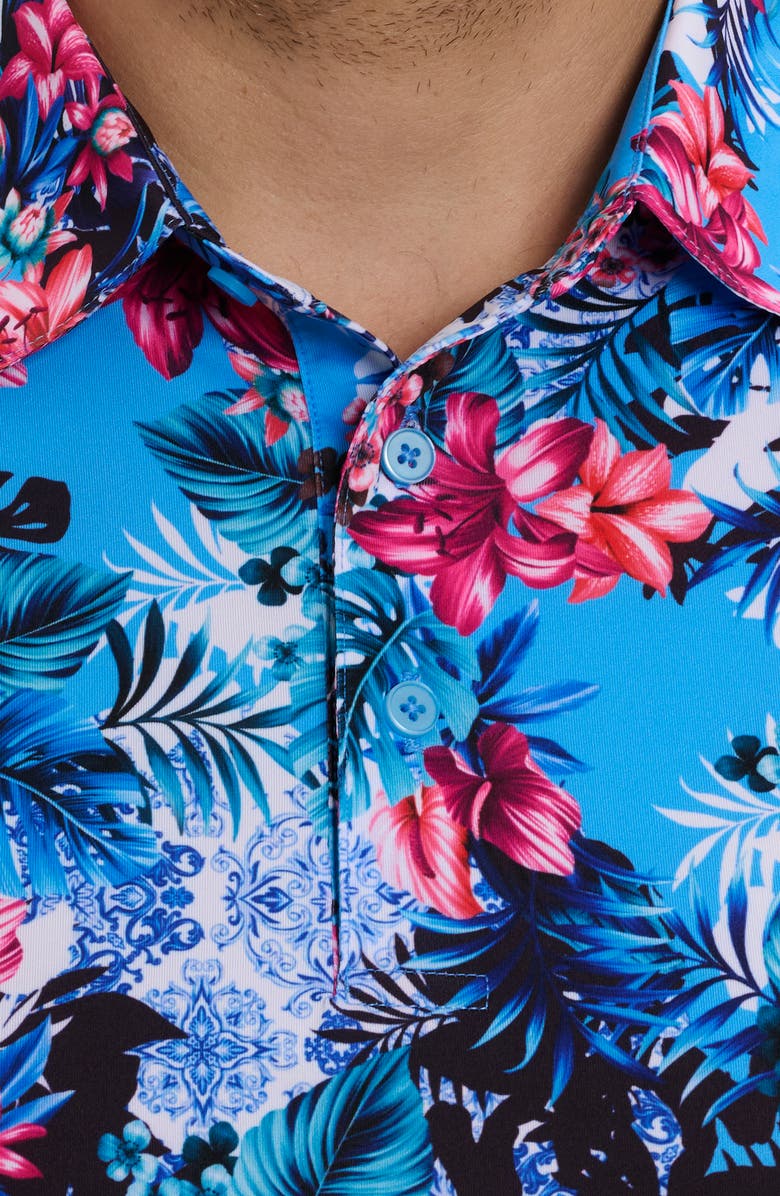 Robert Graham Island Time Performance Polo, Alternate, color, 