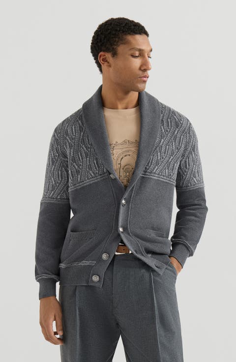 Cardigan with shawl collar
