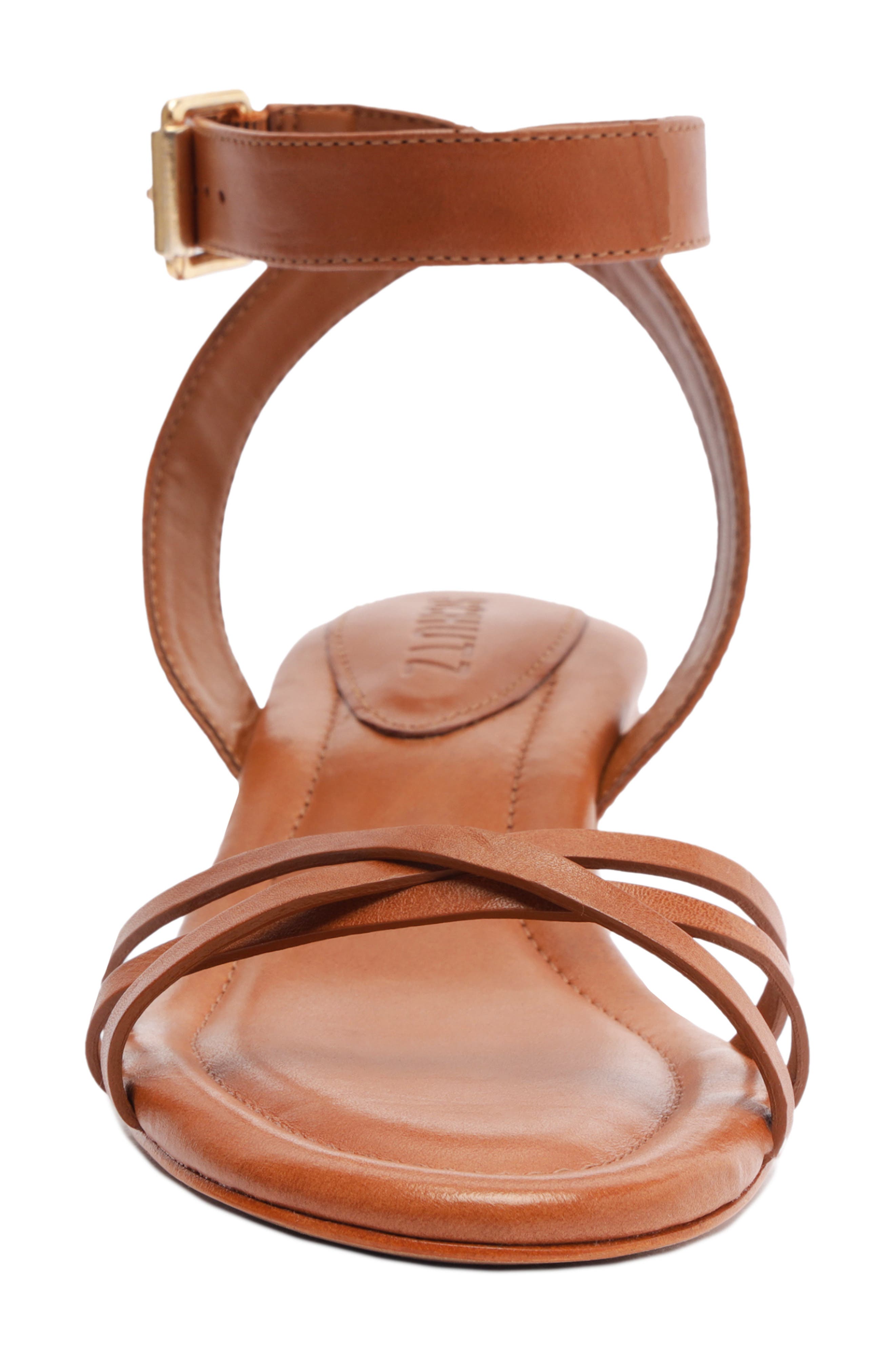 Schutz Alexandra Ankle Strap Sandal, Alternate, color, Miele