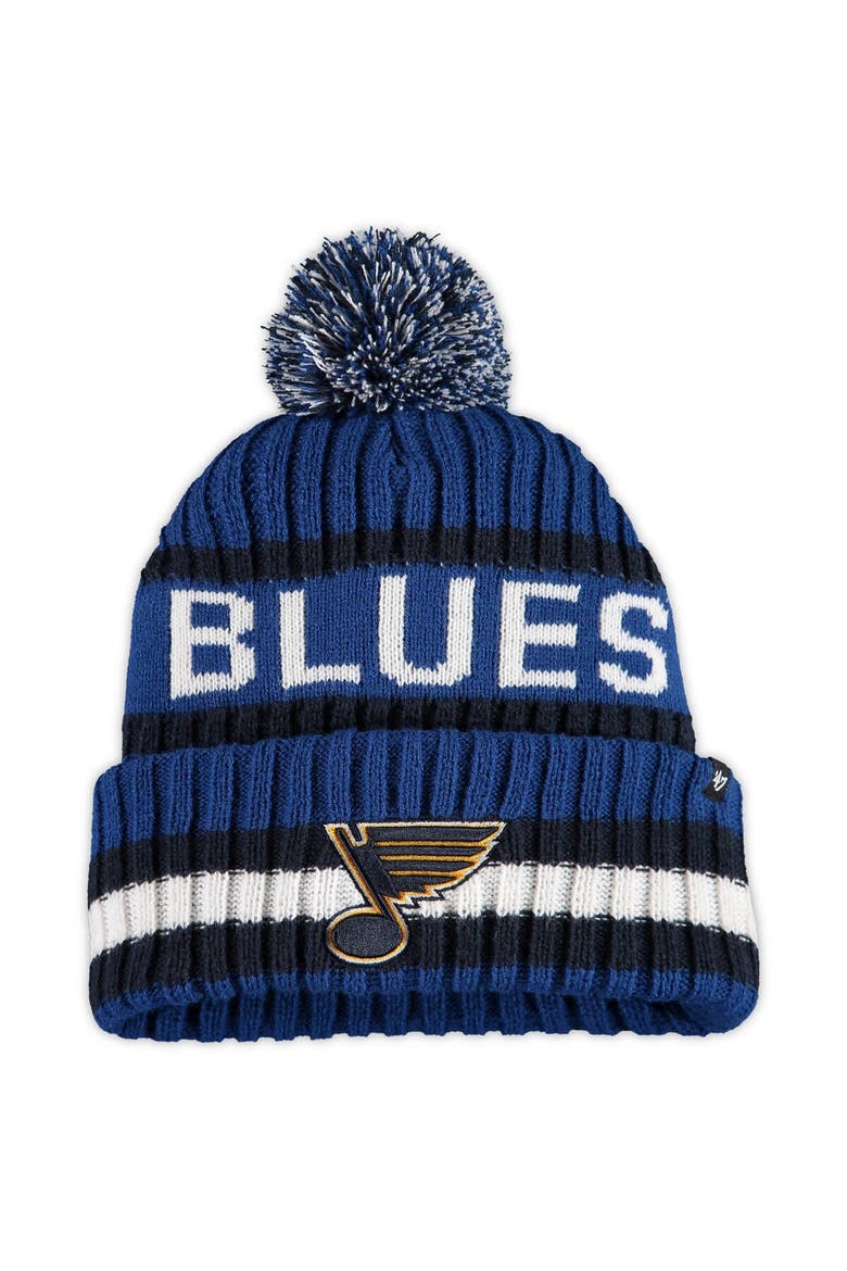 Men's '47 Blue St. Louis Blues Bering Cuffed Knit Hat with Pom, Main, color, Blue