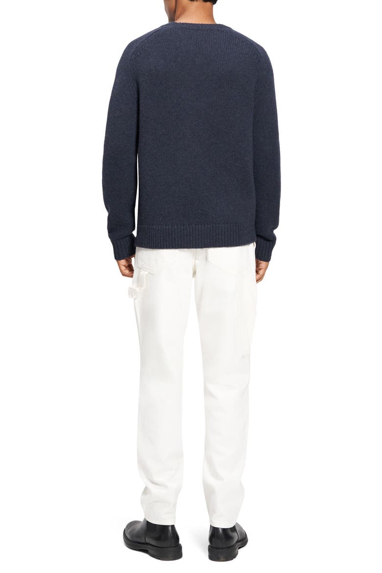 Heavyweight Wool & Cashmere Sweater, Alternate, color, BALTIC MELANGE - 07S