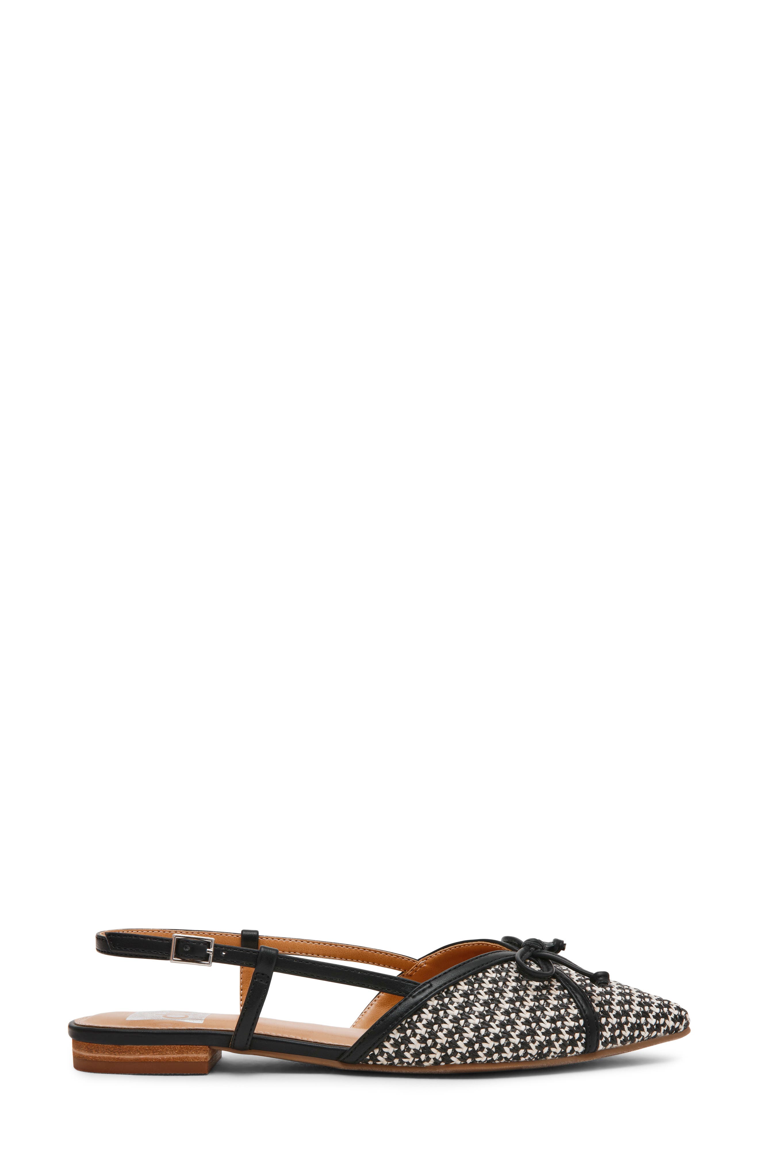 DV by Dolce Vita Carsen Slingback Flat, Alternate, color, Black White