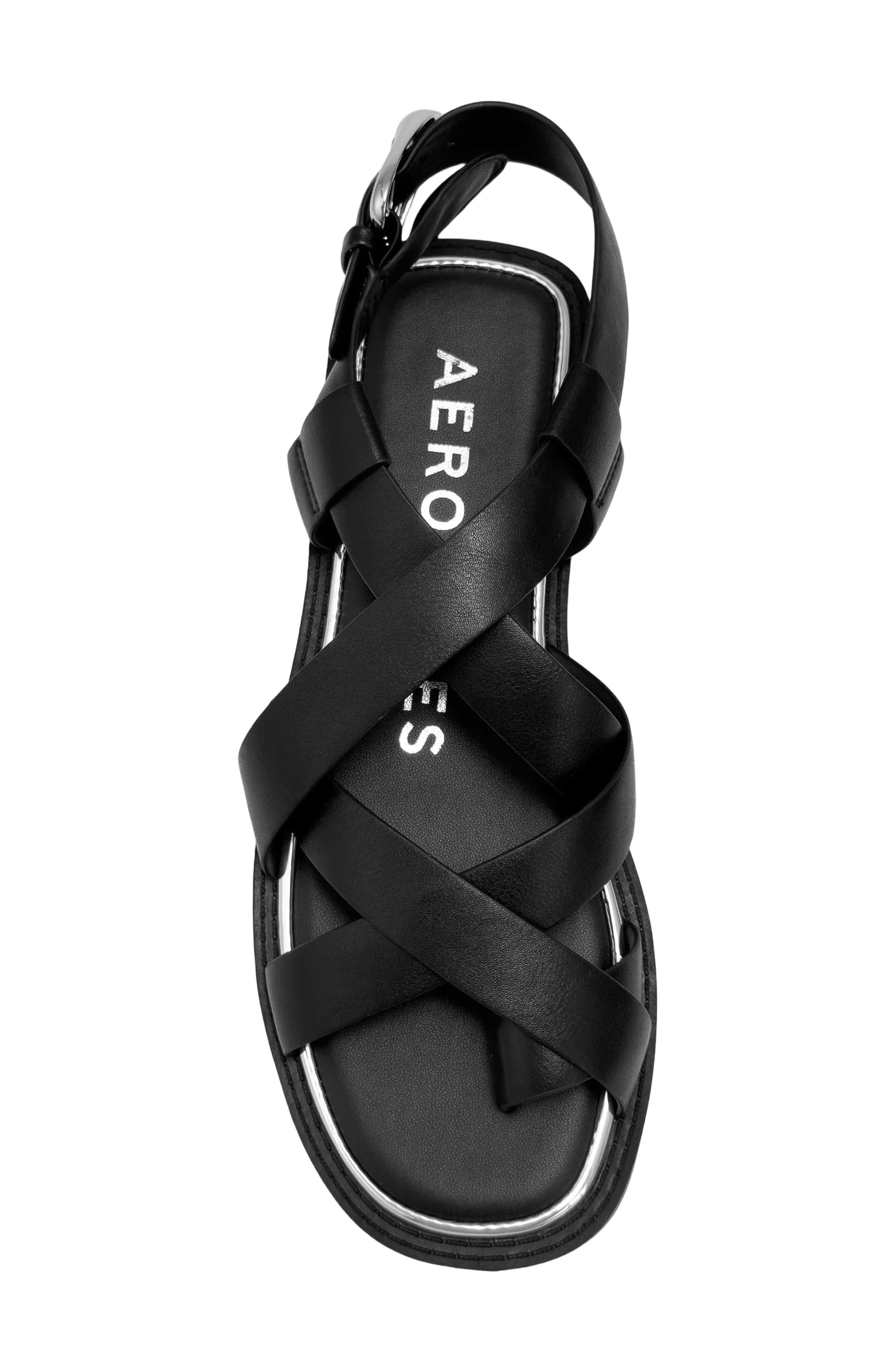 Aerosoles Cargo Toe Loop Sandal, Alternate, color, Black Fx Nappa