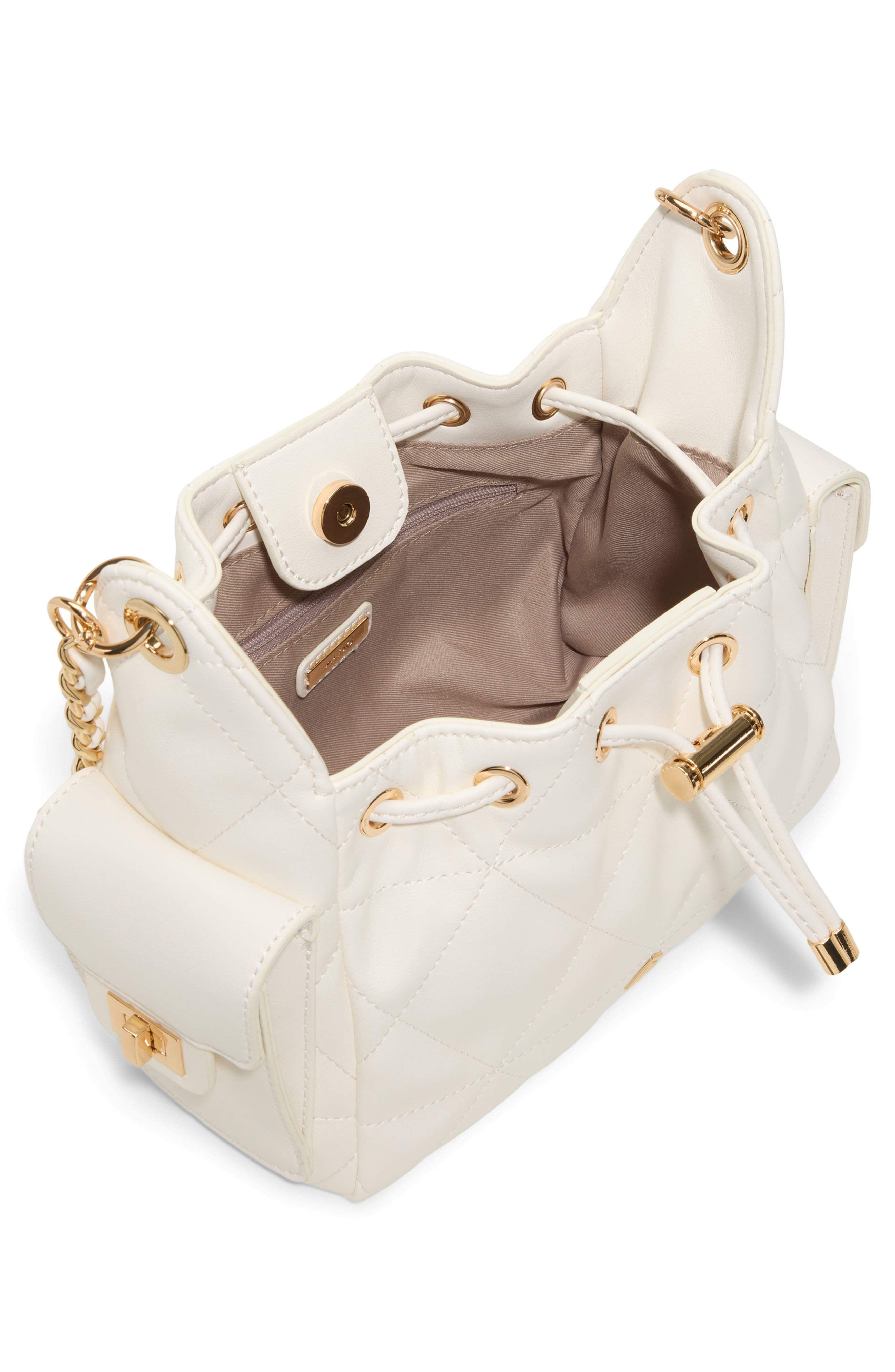 ALDO Sephiraa Faux Leather Shoulder Bag, Alternate, color, White