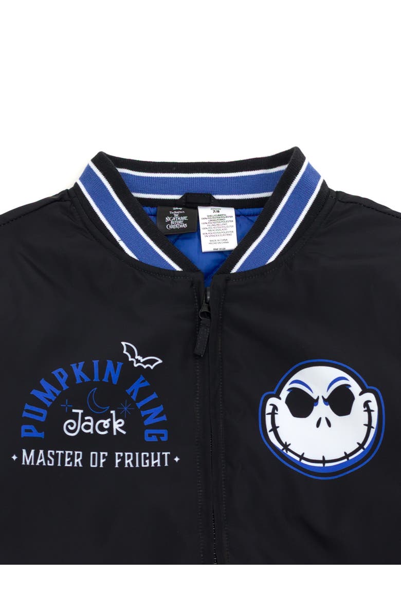 Disney Nightmare Before Christmas Varsity Bomber Jacket, Alternate, color, Black Grey Jack
