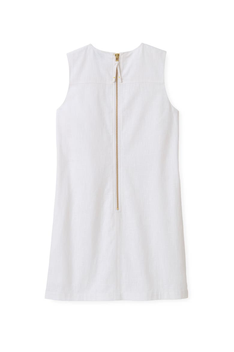 Fiona Linen Shift Dress, Alternate, color, Bright White