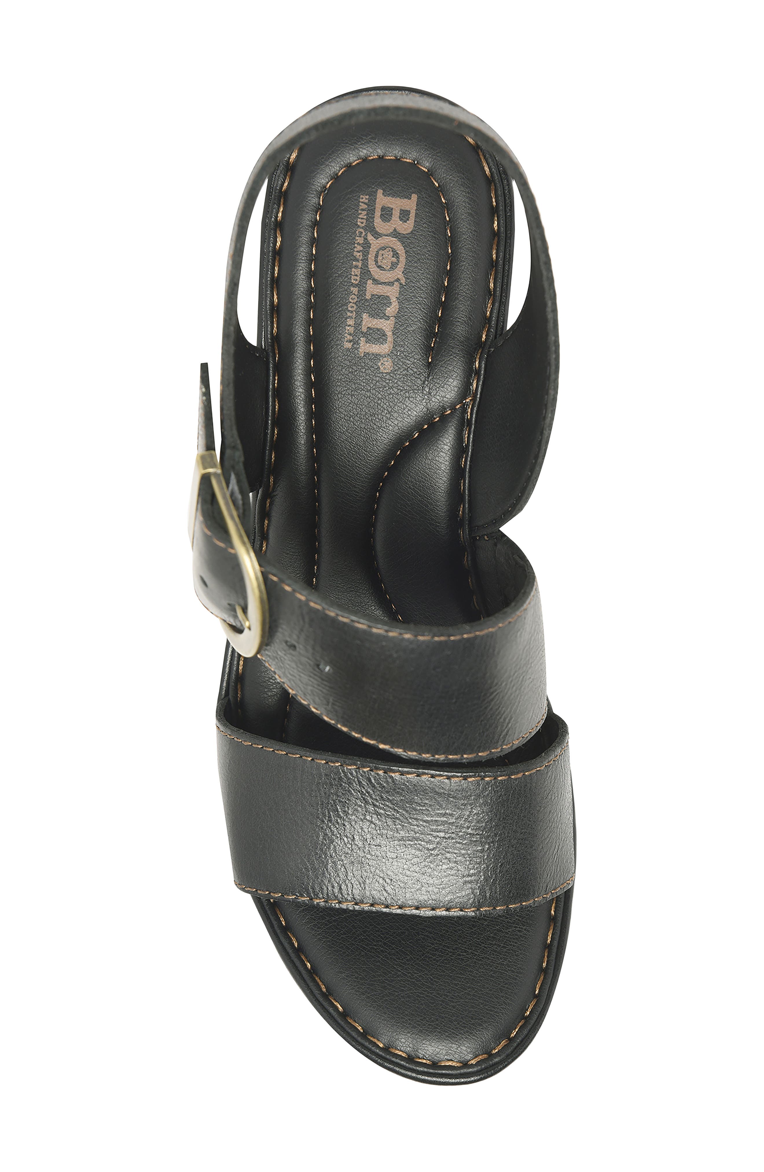 Børn Sapphire Platform Slingback Sandal, Alternate, color, Black Leather