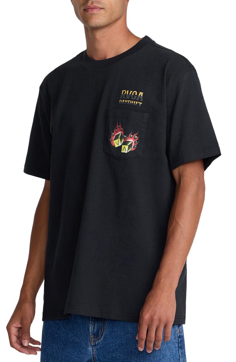 RVCA Hot Dice Graphic T-Shirt, Alternate, color, Black