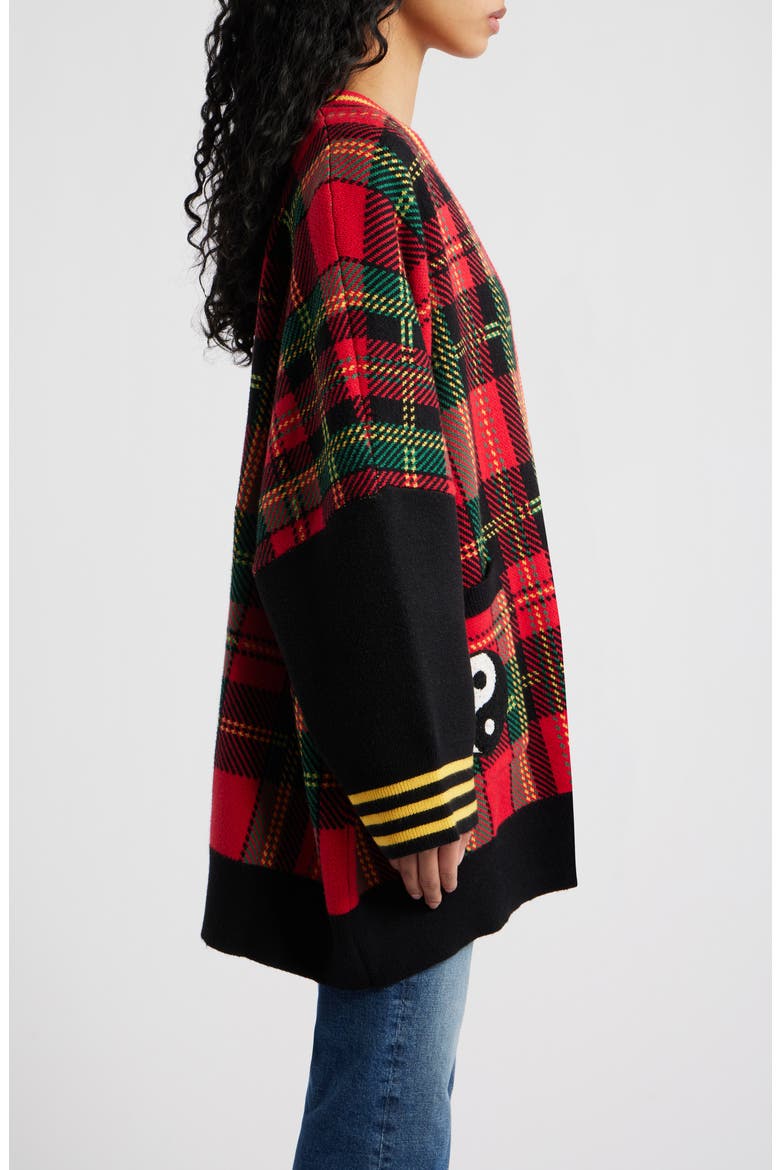 Do It Madly Plaid Cardigan, Alternate, color, RED PLAID