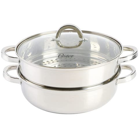 Sangerfield 3 Piece 11 Inch Stainless Steel Everyday Pan with Steamer and Lid